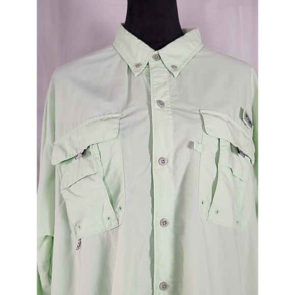 Columbia PFG Omni Shade Shirt Mens X-Large Long Sleeve Fishing Hiking Button Up - Picture 2 of 13